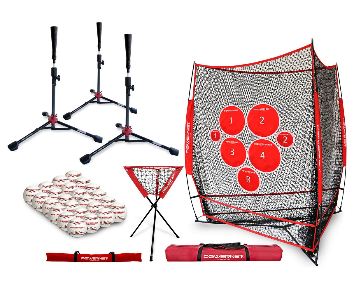 Triple Threat Team Training Net Baseball Bundle Sports PowerNet Default Title