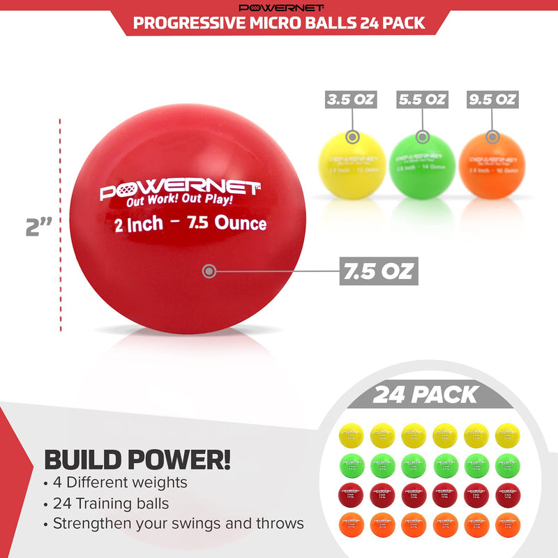 Sweet Spot Training Bat + 2" Progressive Micro Ball 24 PK Set