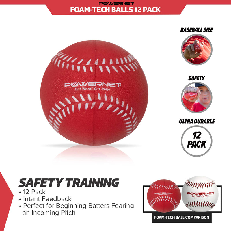 Foam-Tech Utility Training Balls | Baseball Size | Dent-Proof