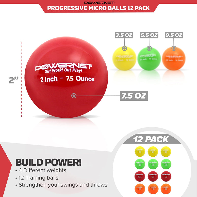 Sweet Spot Training Bat + 2" Progressive Micro Ball 12 PK Set