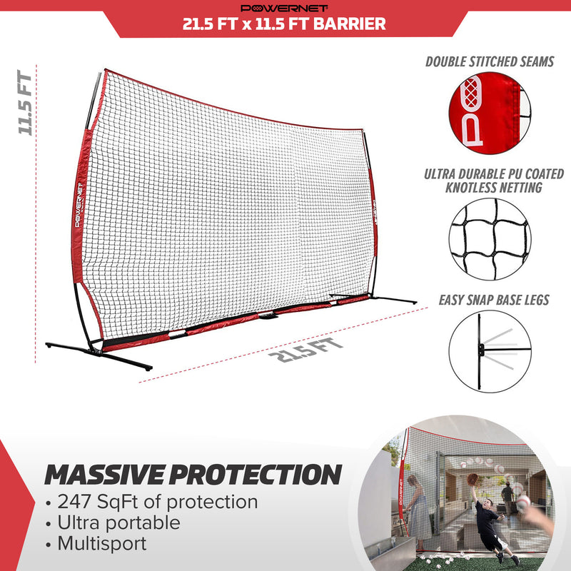 XL Sports Barrier Net 21.5 x 11.5 FT For All Sports