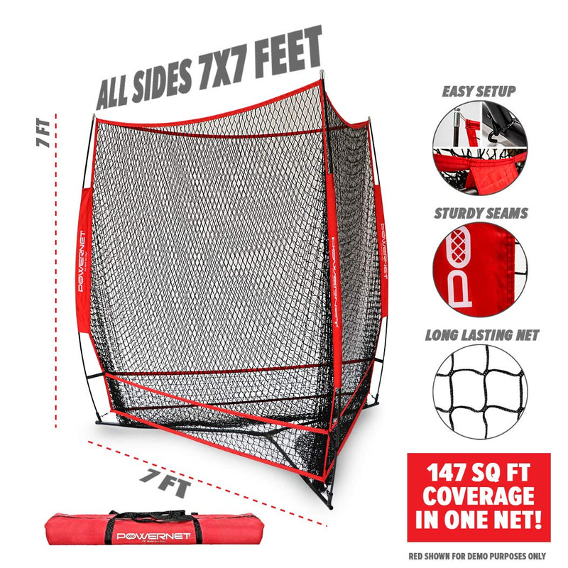 Powernet Triple Threat 7ft Training Net, Red