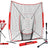 8x8 Practice Net and Portable Tee Bundle Baseball Practice Nets PowerNet Red