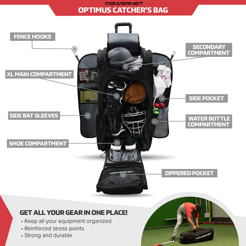 Optimus Catcher's Bag | Large Rolling Equipment Bag