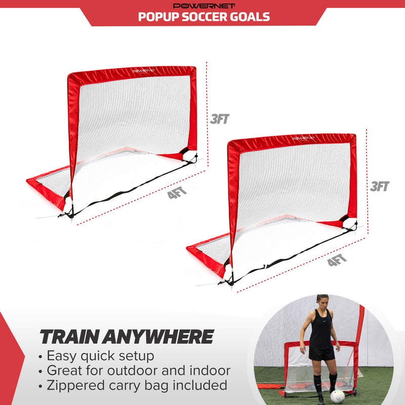 Soccer Popup Portable Goal | 4'x3' Rectangle