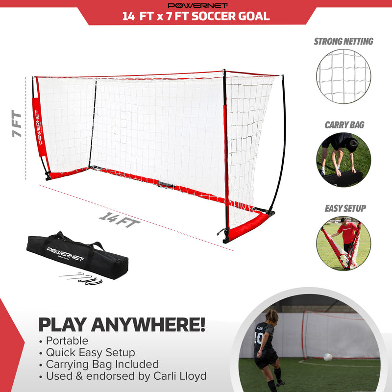 14x7 Portable Framed Soccer Goal