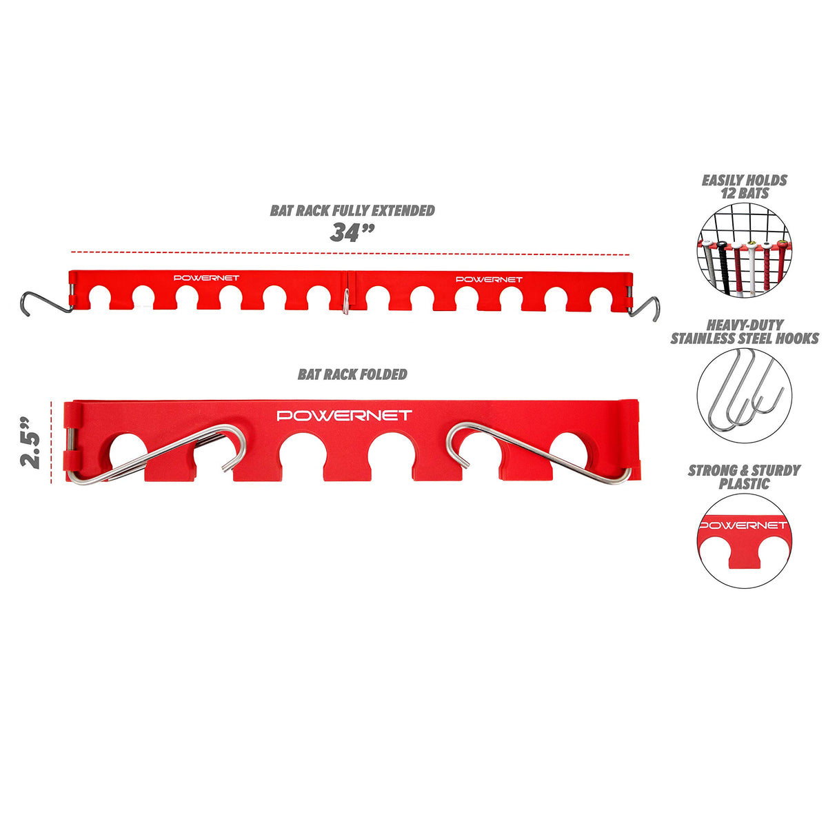 Bat Fence Rack Sports PowerNet